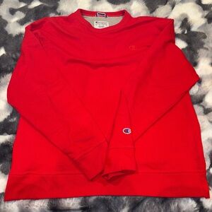 Champion Men's Vibrant Red Crewneck Sweater